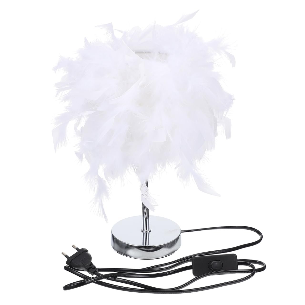 Настільна лампа UKCOCO з пір’ям White European Plug, фото №8