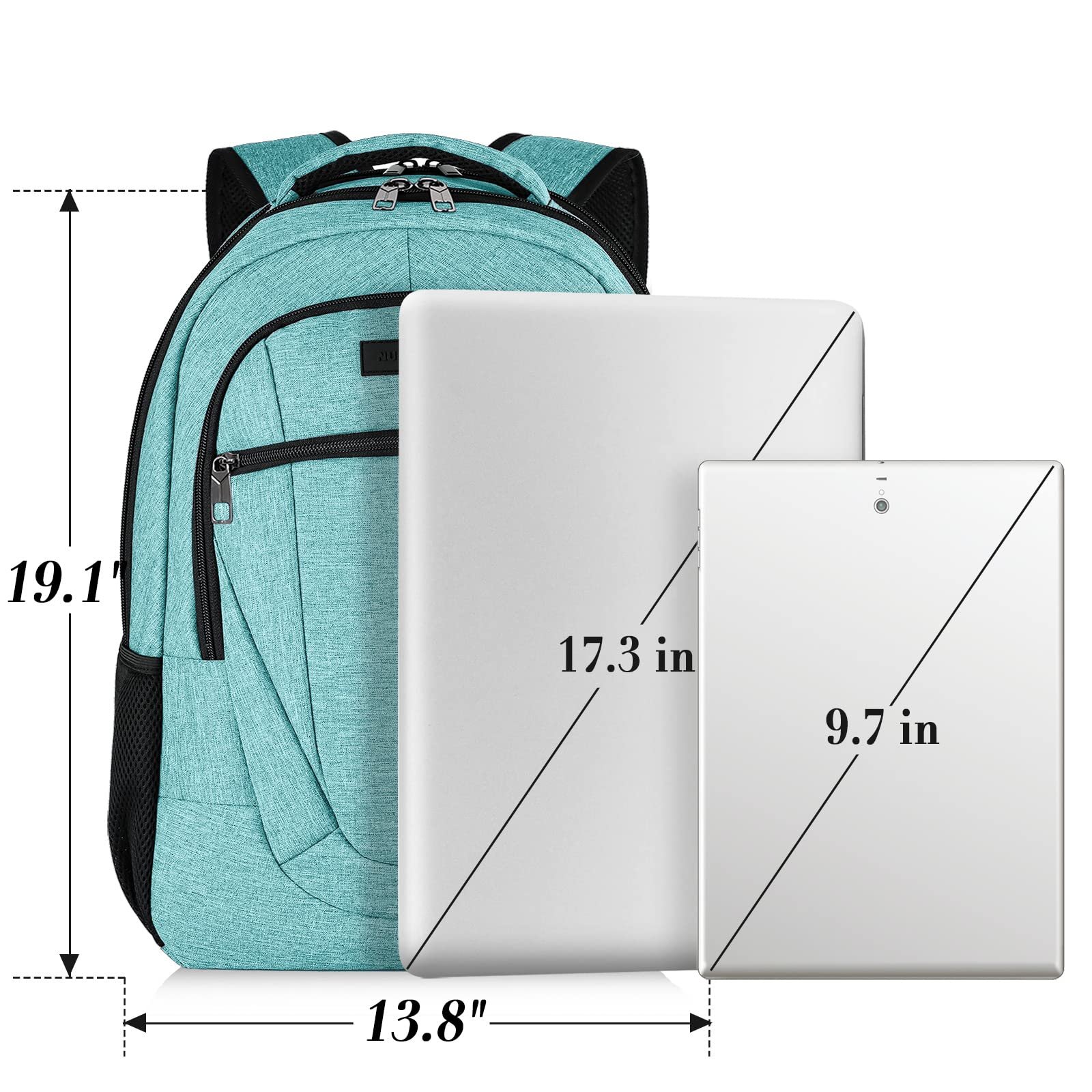 Рюкзак для ноутбука BIKROD 17.3" Водонепроникний з USB портом Чорний, фото №7