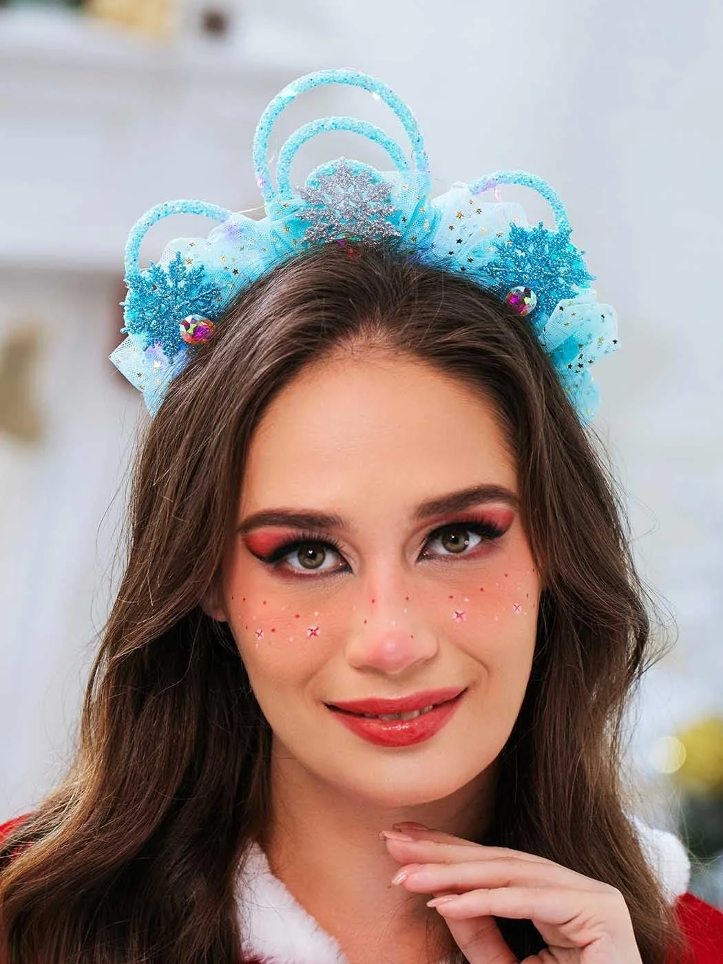 Обруч Сніжинка IYOU LED Блакитний, фото №7