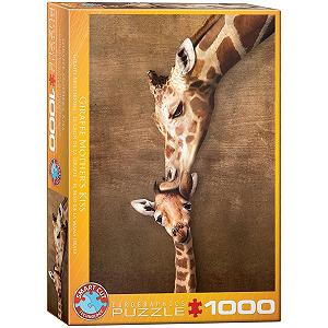 Пазл Eurographics 8000-0301 Giraffe Mothers' Kiss 1000 элементов - Фото 1