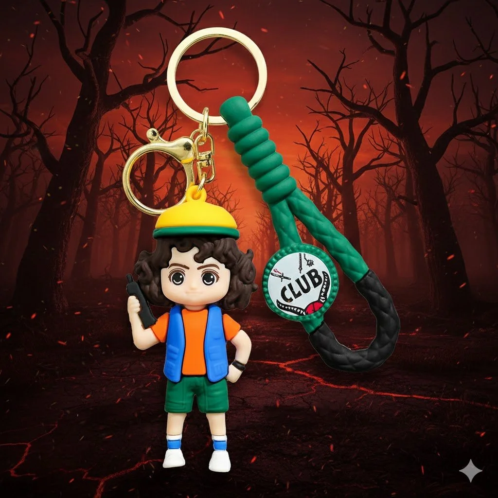 Брелок фігурка Дастін Хендерсон із серіалу Дивні дива (Stranger Things Dustin) на ключі, рюкзак, сумку, пенал, іграшка - 8,2 см, фото №1