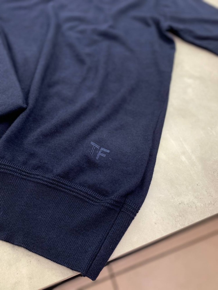 Трикотажная футболка Tom Ford темно-синего цвета f634, фото №5