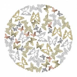 Шарми для нігтів Метелик зі стразами, 40 шт - Фото 1