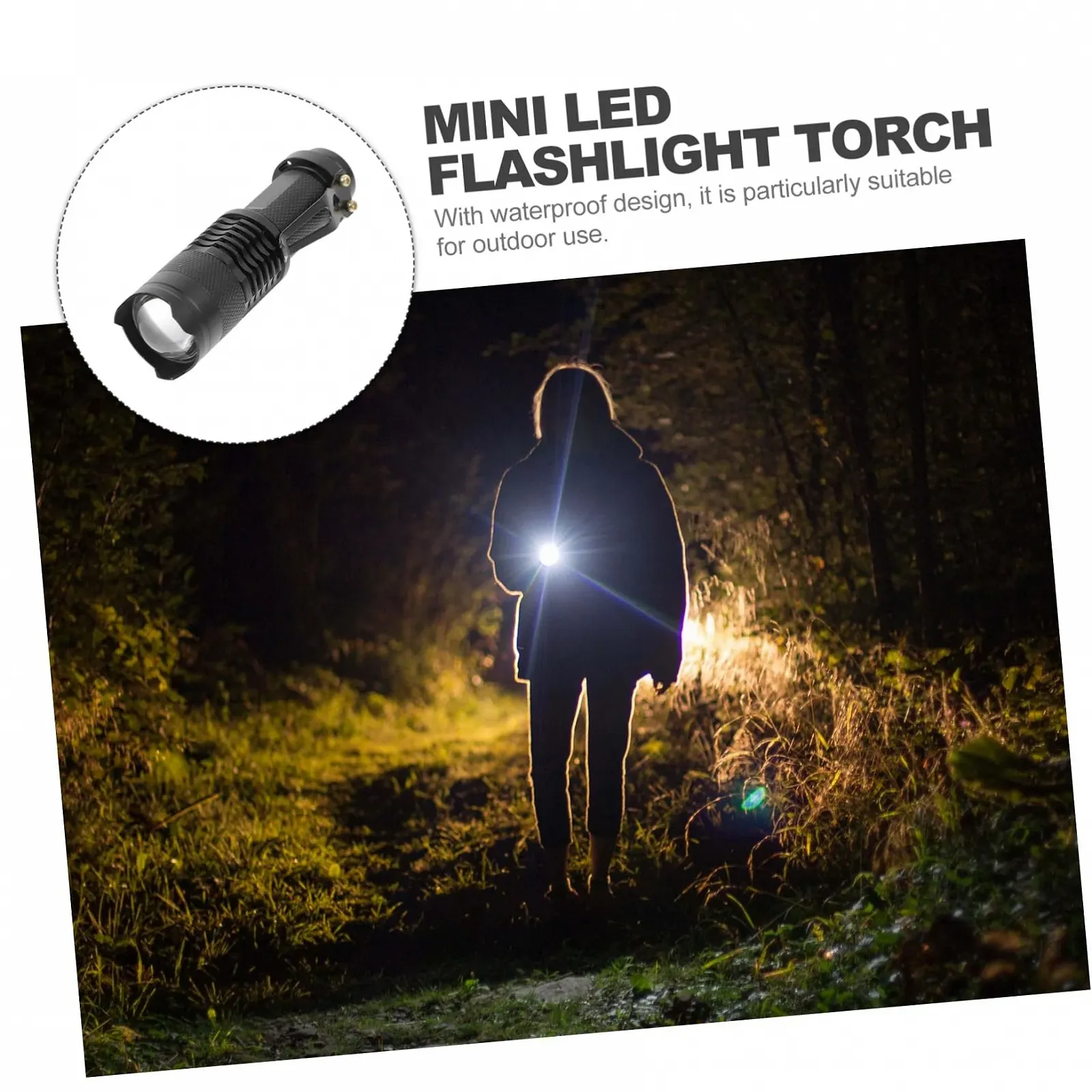 Ліхтар Veemoon Zoomable Перезаряджуваний 300 люмен Чорний, фото №5 Ліхтар Veemoon Zoomable Перезаряджуваний 300 люмен Чорний, фото №5