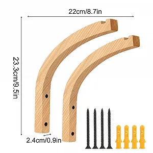Держатели для растений Kaxich Деревянные настенные кронштейны 2 шт. для кашпо и фонарей synthetic.ua - Фото 1