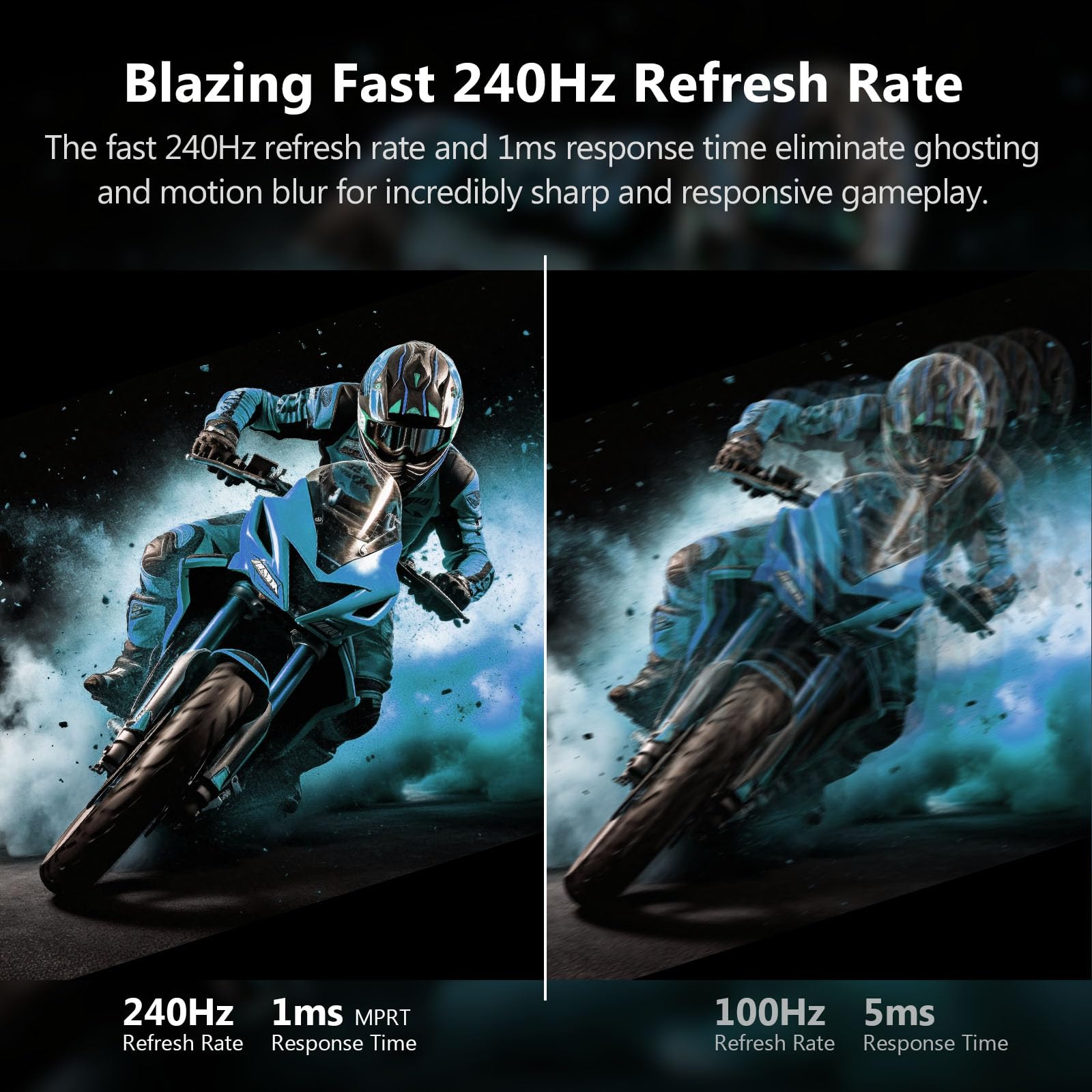 Монитор Z-Edge 25 дюймов Gaming 240Hz 1ms 1080P Full HD VA Черный, фото №2