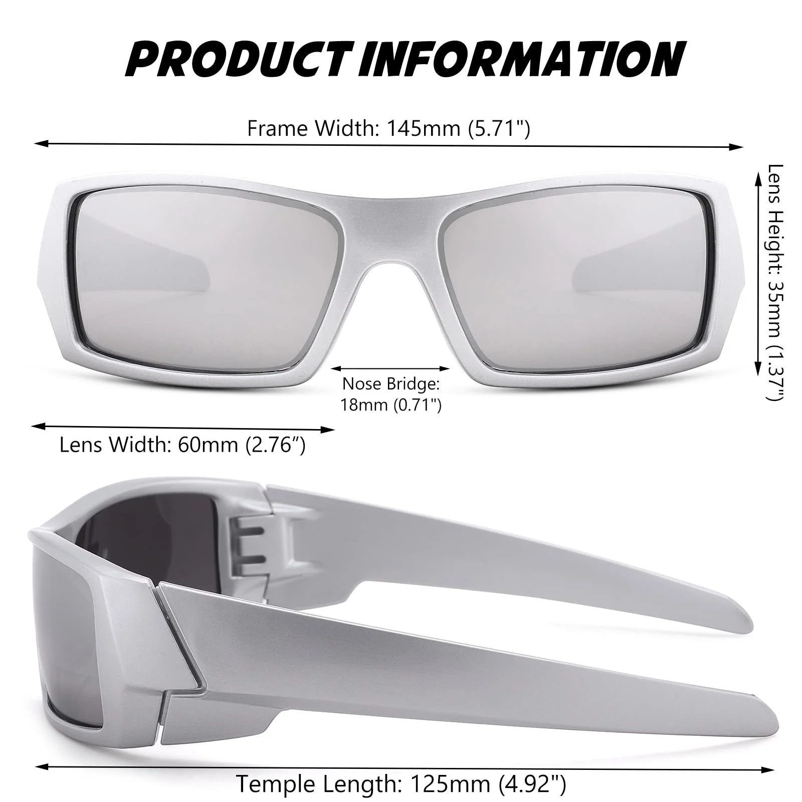 Сонцезахисні окуляри Y2K COASION Захист UV400 для чоловіків і жінок Великі ретро круті, фото №3 Сонцезахисні окуляри Y2K COASION Захист UV400 для чоловіків і жінок Великі ретро круті, фото №3
