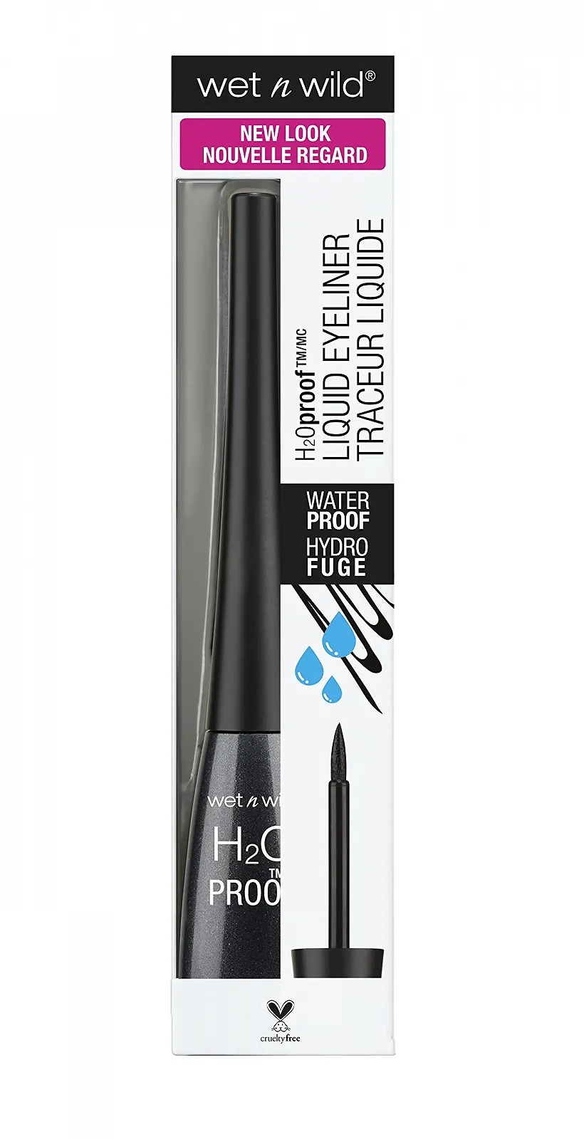 Подводка для глаз Wet n Wild H20 Proof Felt Tip Liquid Eyeliner Черный, фото №7