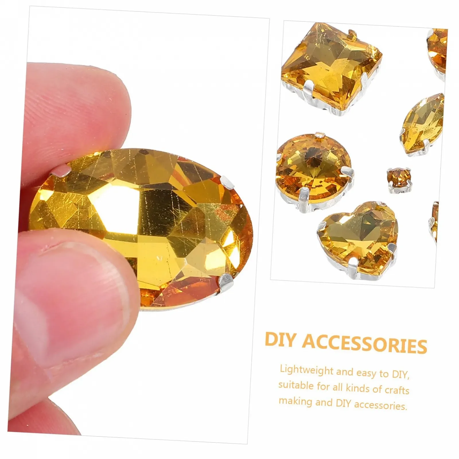 Стразы PLAFOPE 50 шт, золотой блеск, ручной работы, для пришивания, для аксессуаров одежды, фото №4