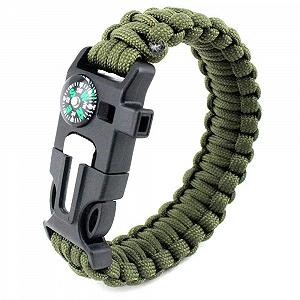 Браслет Paracord YZOTEK 5 в 1 Спортивний з компасом, кремнем, скребком, свистком - Фото 1