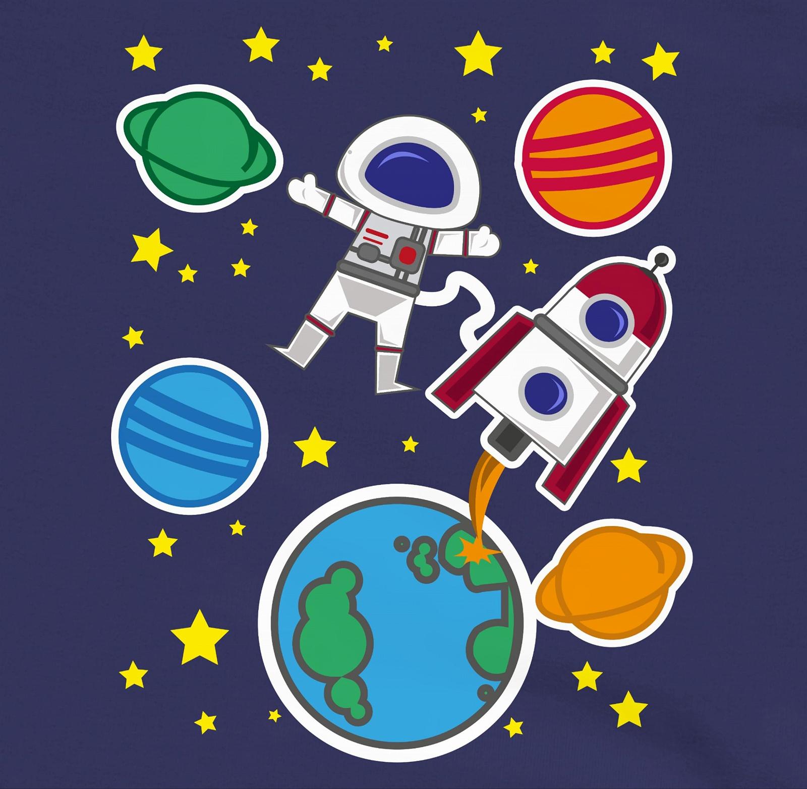 Дитяча Толстовка для хлопчиків і дівчаток Shirtracer Космос з астронавтом Різнокольоровий, фото №2