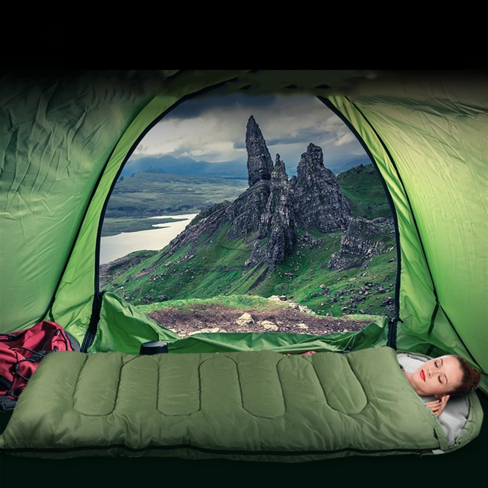 Спальний мішок MYVVKIA Winter Erwachsene wasserdichte Компресійний Водонепроникний Вітрозахисний Ультралегкий, фото №2