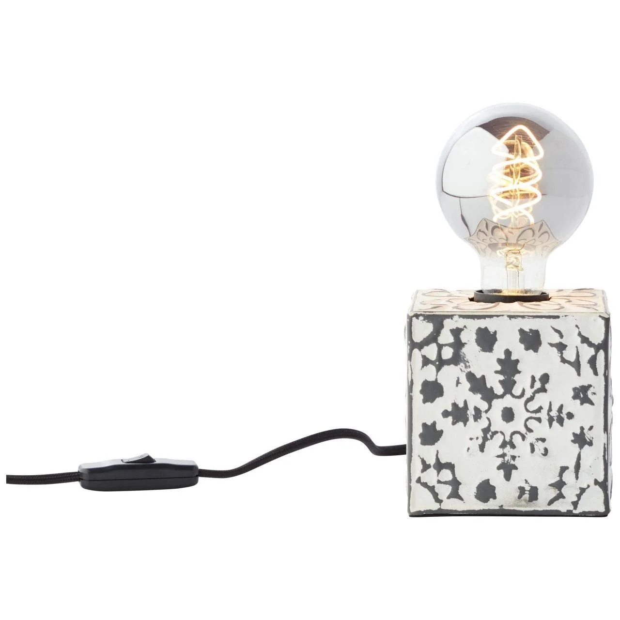 Настільна лампа Brilliant Vagos 10 см 1x E27 60 Вт з мотузковим вимикачем Кремовий, фото №3