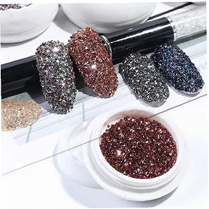 Стразы для ногтей Кристалл Циркон Блестки Мини-бусины для дизайна ногтей 1.2 мм Розовый - Фото 1