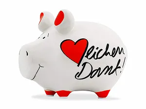 Скарбничка KCG Best of Sparschwein Small Pig Thank You керамічна - Фото 1