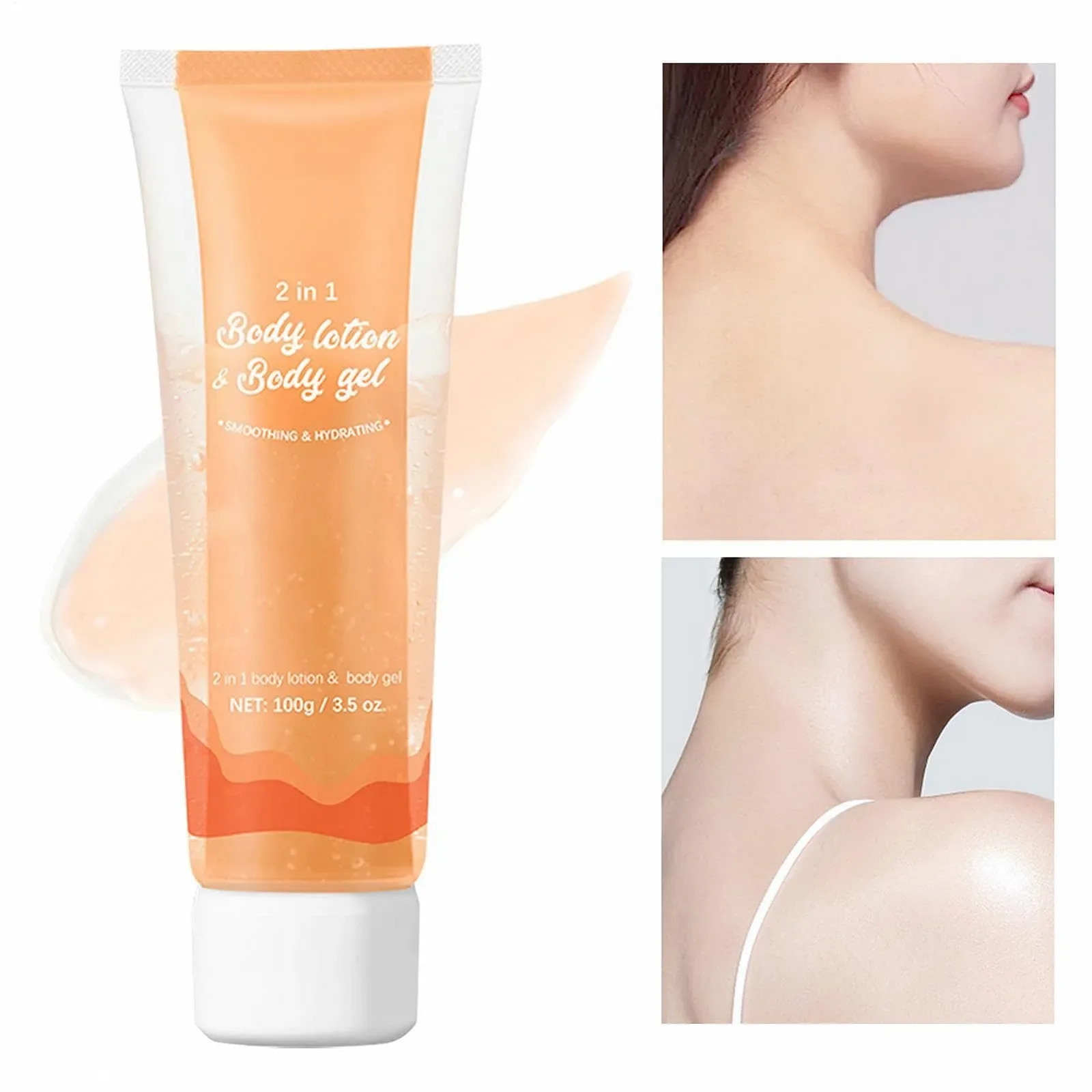 Гель-лосьон для тела, лосьон для сухой кожи, увлажняющий гель для кожи 2-в-1, успокаивающий лосьон для кожи с двойной тубой, увлажняющее восстанавливающее средство для тела с длительным сроком годности, 100 г, фото №9