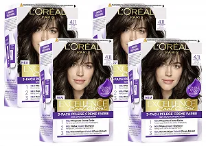 Фарба для волосся L'Oréal Paris Excellence Cool Cream 4.11 Ультра Холодний Середньо-Каштановий (Коричневий) - Фото 1