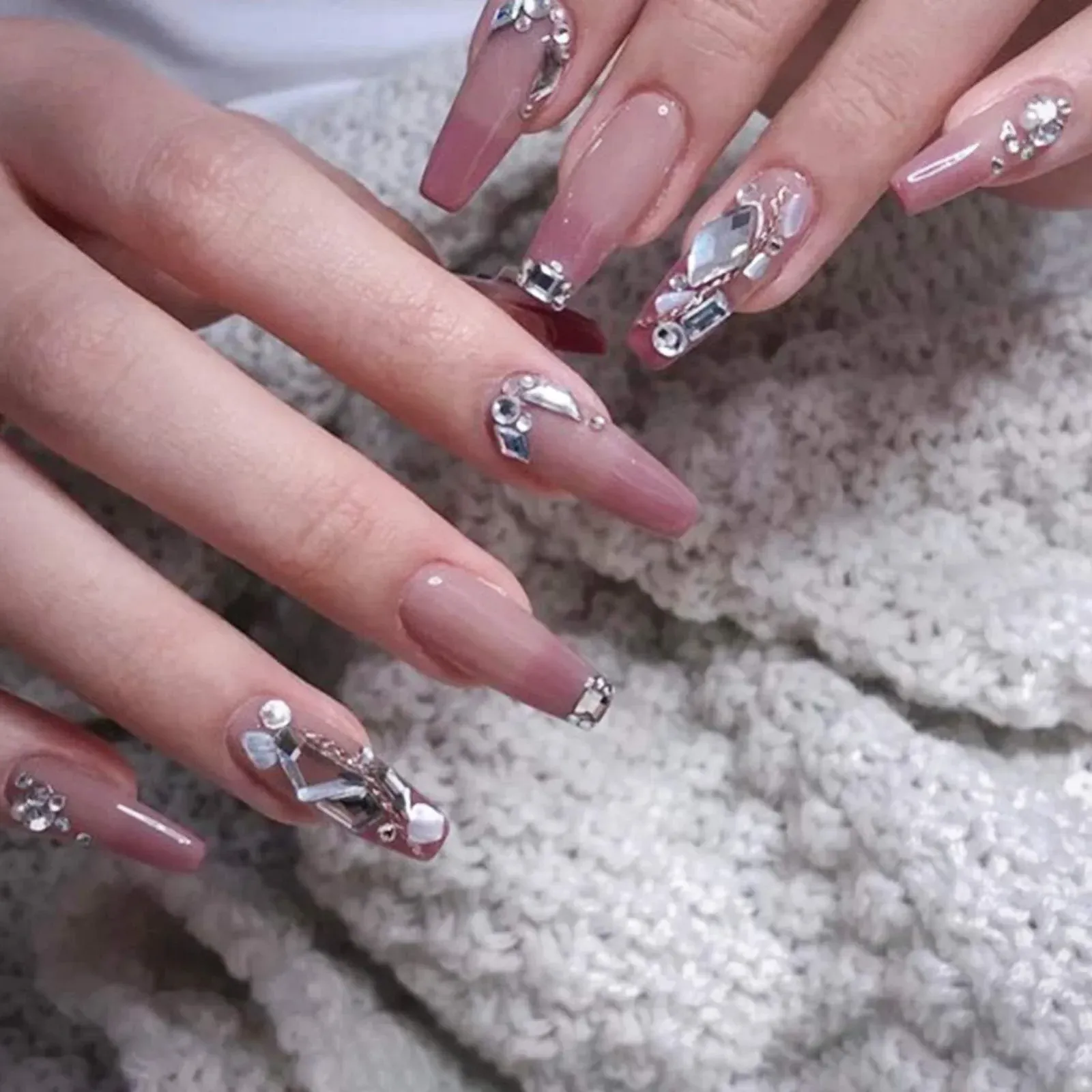 Стразы для ногтей Brussel, 50 шт, 3D геометрические, плоские стеклянные бусины, самодельные бриллиантовые бусины, разноцветные, фото №7