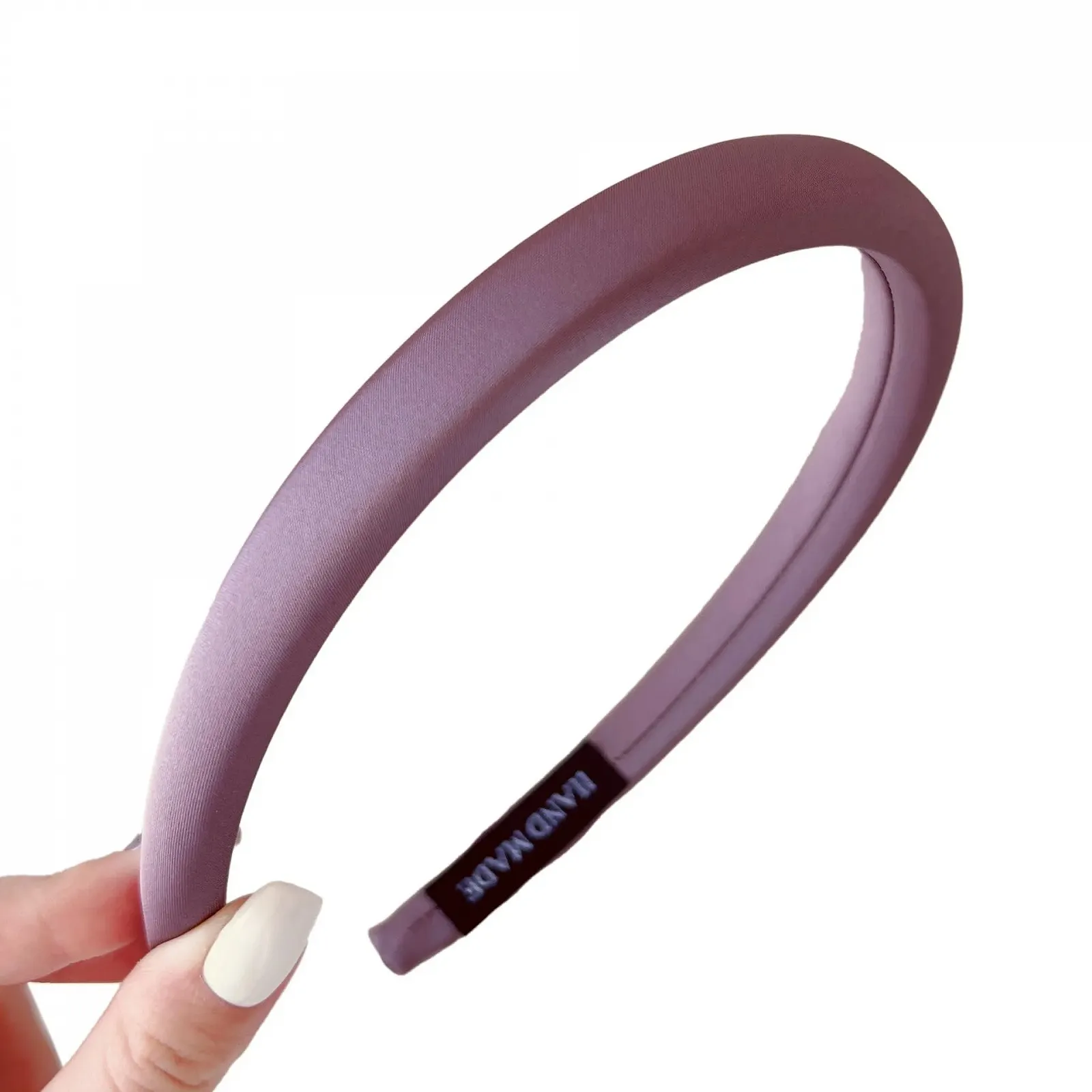 Обруч на голову атласна Однотонна Темно-фіолетова, фото №1 Обруч на голову атласна Однотонна Темно-фіолетова, фото №1