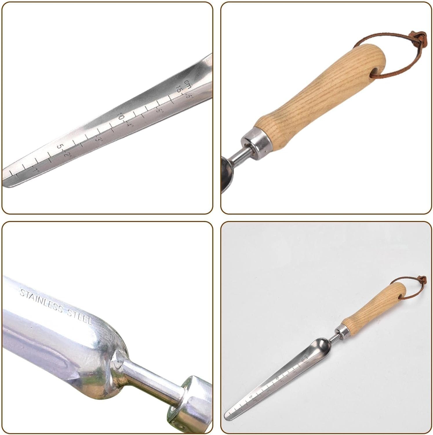 Лопата совковая WDAOcheng для прополки ручний Садова лопатка з нержавіючої сталі для прополки, садівництва, копання та живцювання, фото №5