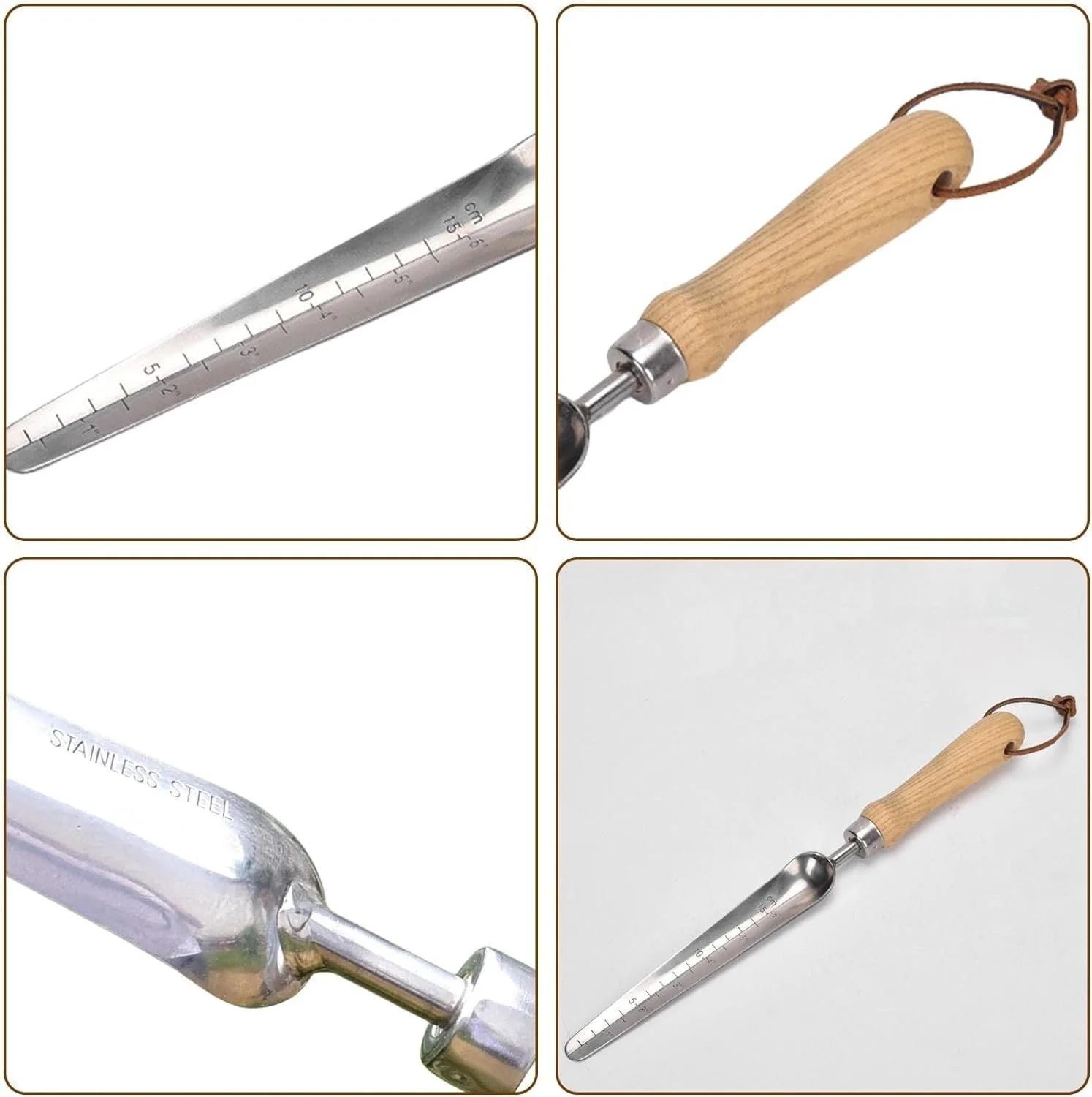 Лопата совковая WDAOcheng для прополки ручний Садова лопатка з нержавіючої сталі для прополки, садівництва, копання та живцювання, фото №5