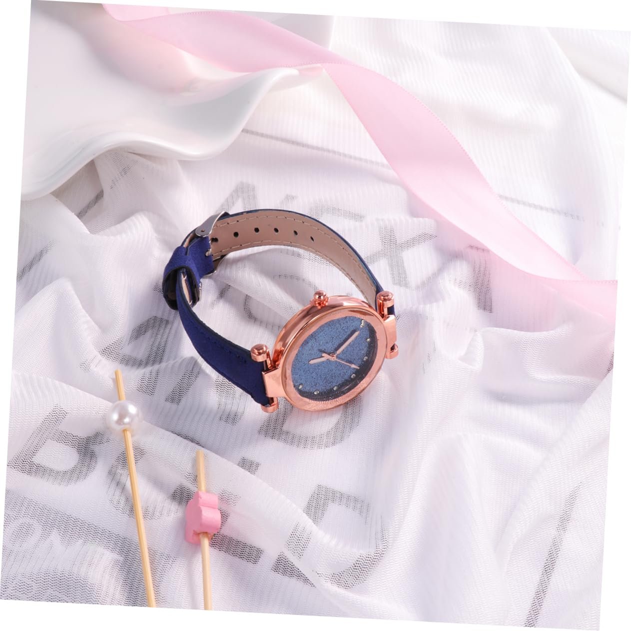 Женские часы Healvian Дизайн Звездное небо Кварцевые часы Блестящие Красный и Синий, фото №6