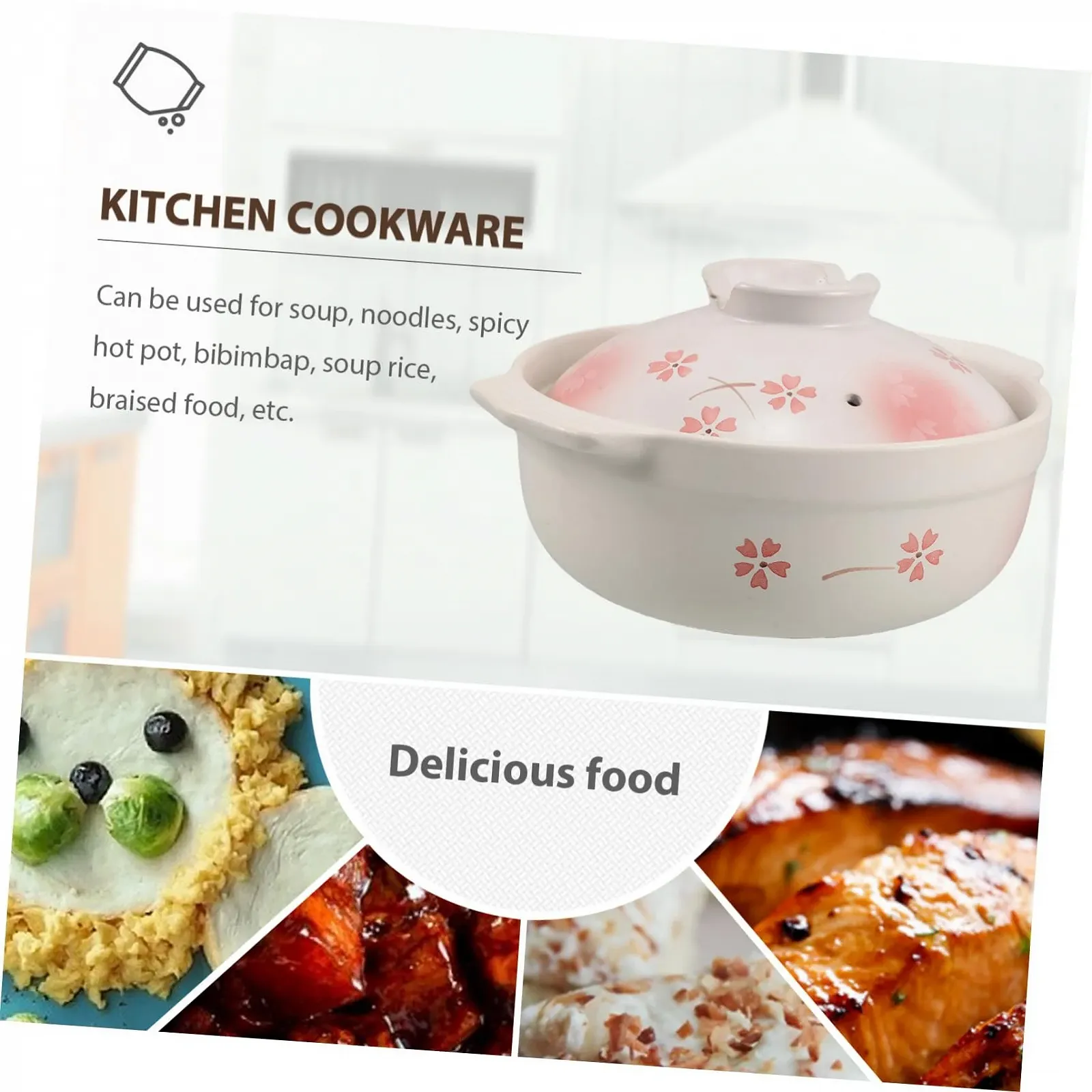 Горщик глиняний у японському стилі з кришкою термостійкий для супів та рису house, фото №9