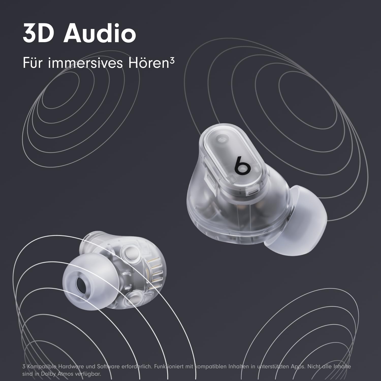 Навушники-вкладиші Beats Studio Buds + Bluetooth з ANC Прозорі, фото №5