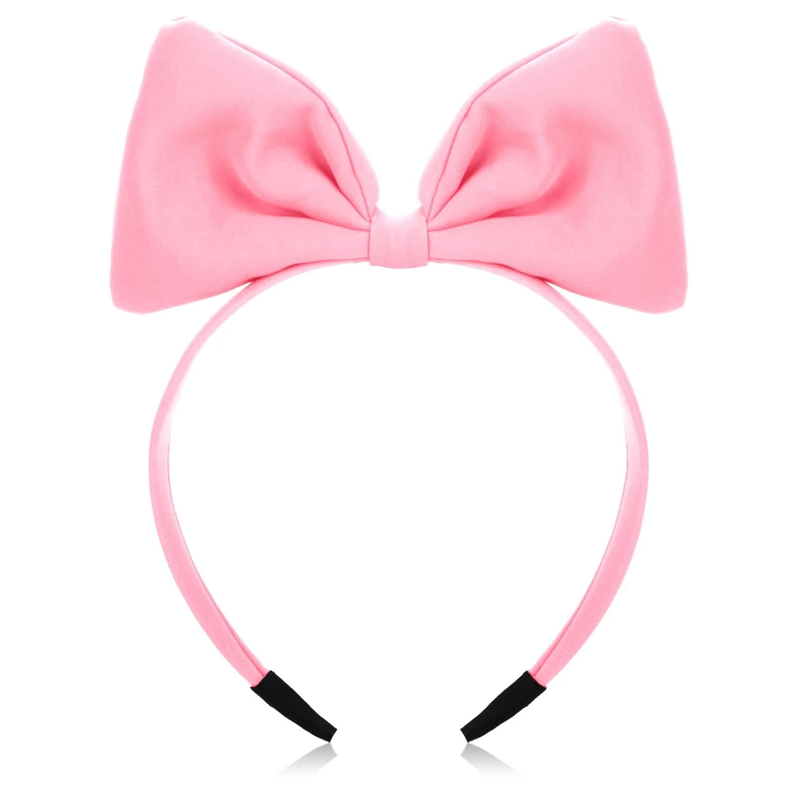 Обруч для волосся WLLHYF з чорним бантом для жінок та дівчат, рожевий, фото №1