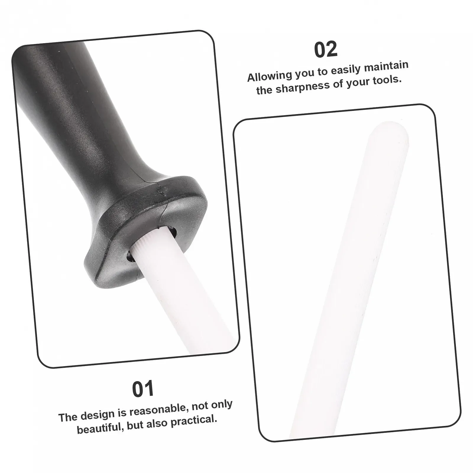 Керамический мусат для ножей Homoyoyo с эргономичной ручкой многофункциональный, фото №9