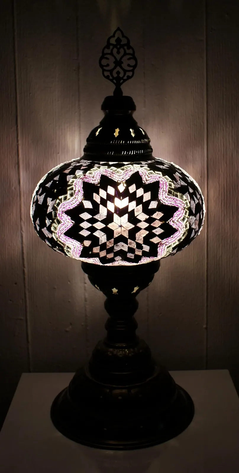 Настільна лампа Samarkand Lights XL Мозаїчна Східна Фіолетова, фото №1