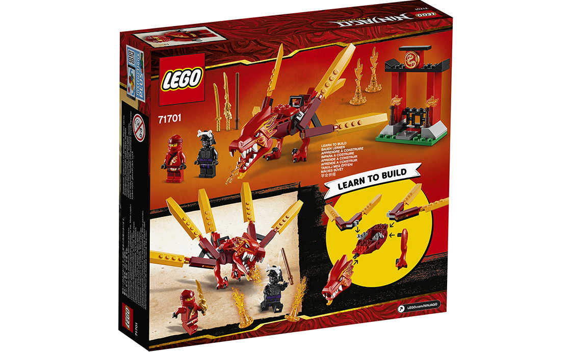 Детский конструктор LEGO NINJAGO Огненный дракон Кая (71701), фото №3