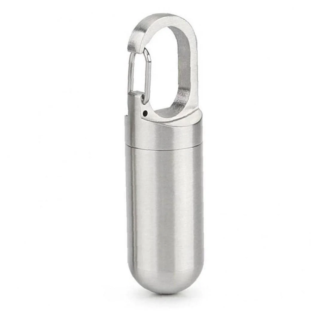 Фляга з нержавіючої сталі Froiny, каністра, пляшка для ліків, капсула, EDC, аксесуари для брелока, невеликий інструмент для кемпінгу на відкритому повітрі, фото №1