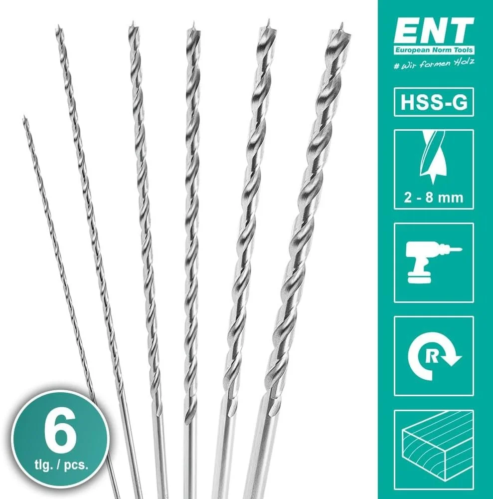 Набор сверл по дереву ENT 09246 Серебристый, фото №5 Набор сверл по дереву ENT 09246 Серебристый, фото №5