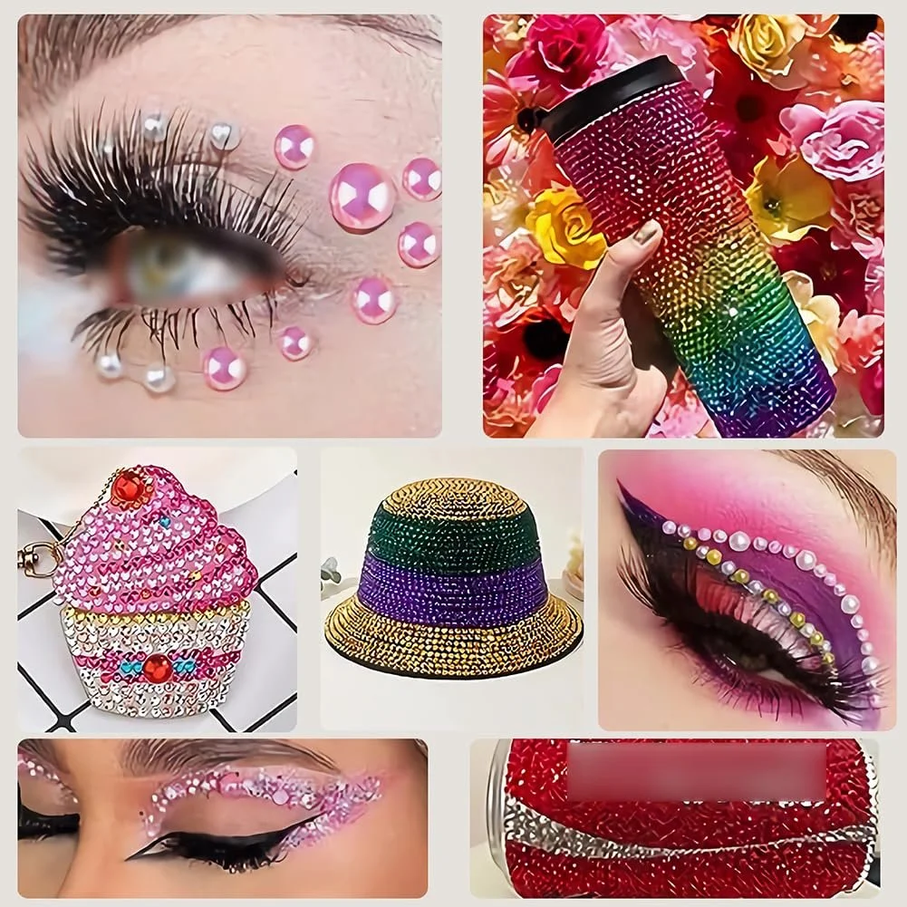 Напівкруглі намистини з пласкої смоли 50г для DIY рукоділля, розсипні намистини, штучні перлини для скрапбукінгу, прикраси чохла для телефону для нейл-арту Білий, фото №4