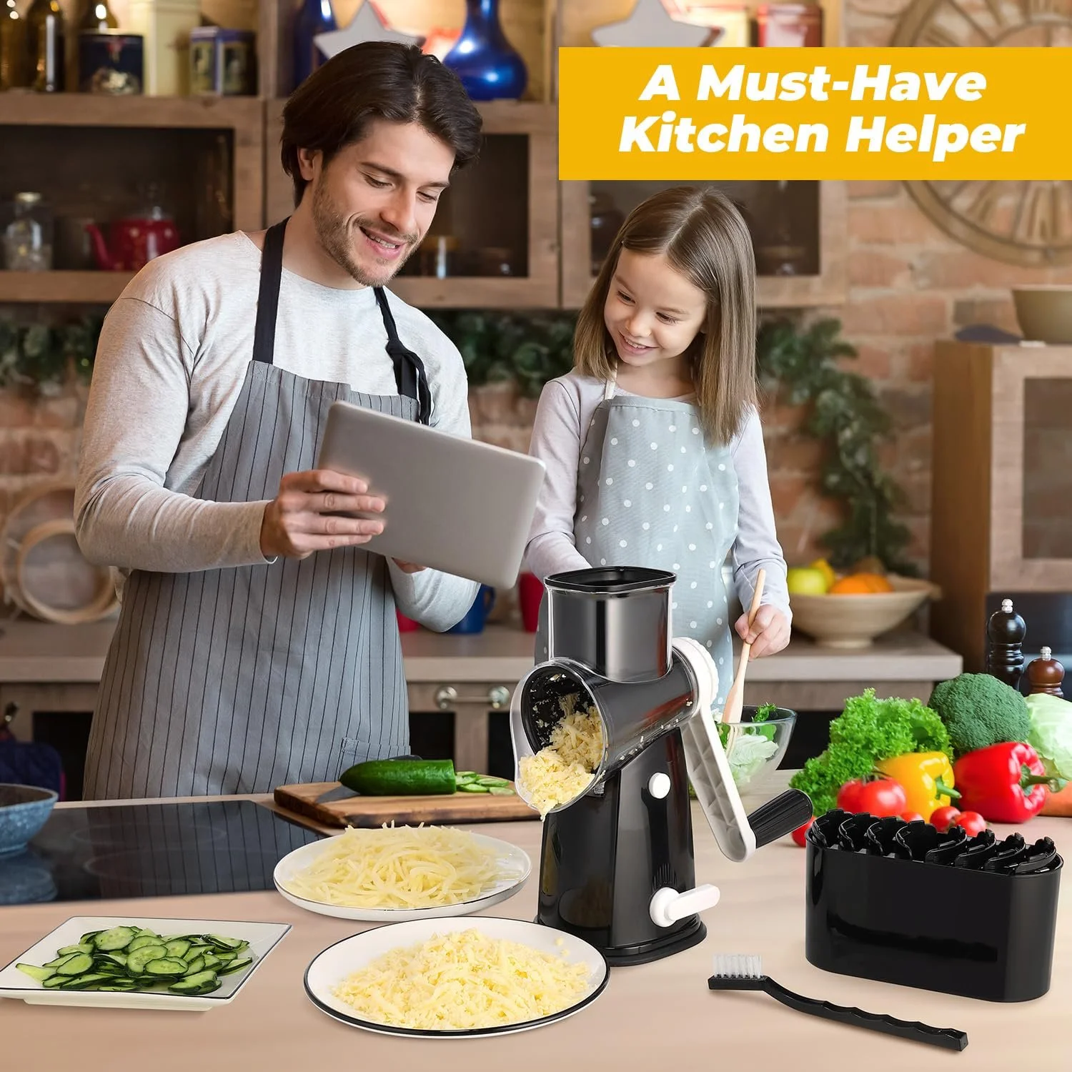 Ротаційна Терка Овочерізка з 5 змінними лезами, фото №9