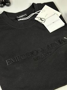 Футболка Emporio Armani черная mf018 synthetic.ua - Фото 1