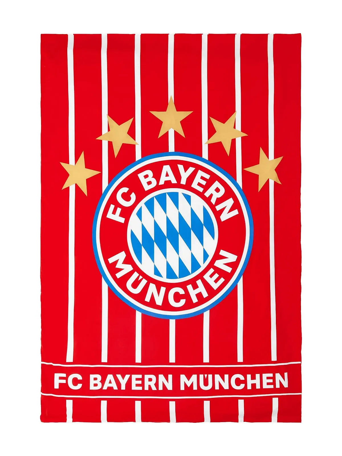 Комплект постільної білизни FC Bayern Munich підковдра та наволочка червоно-білі смуги 135 x 200 см, фото №3