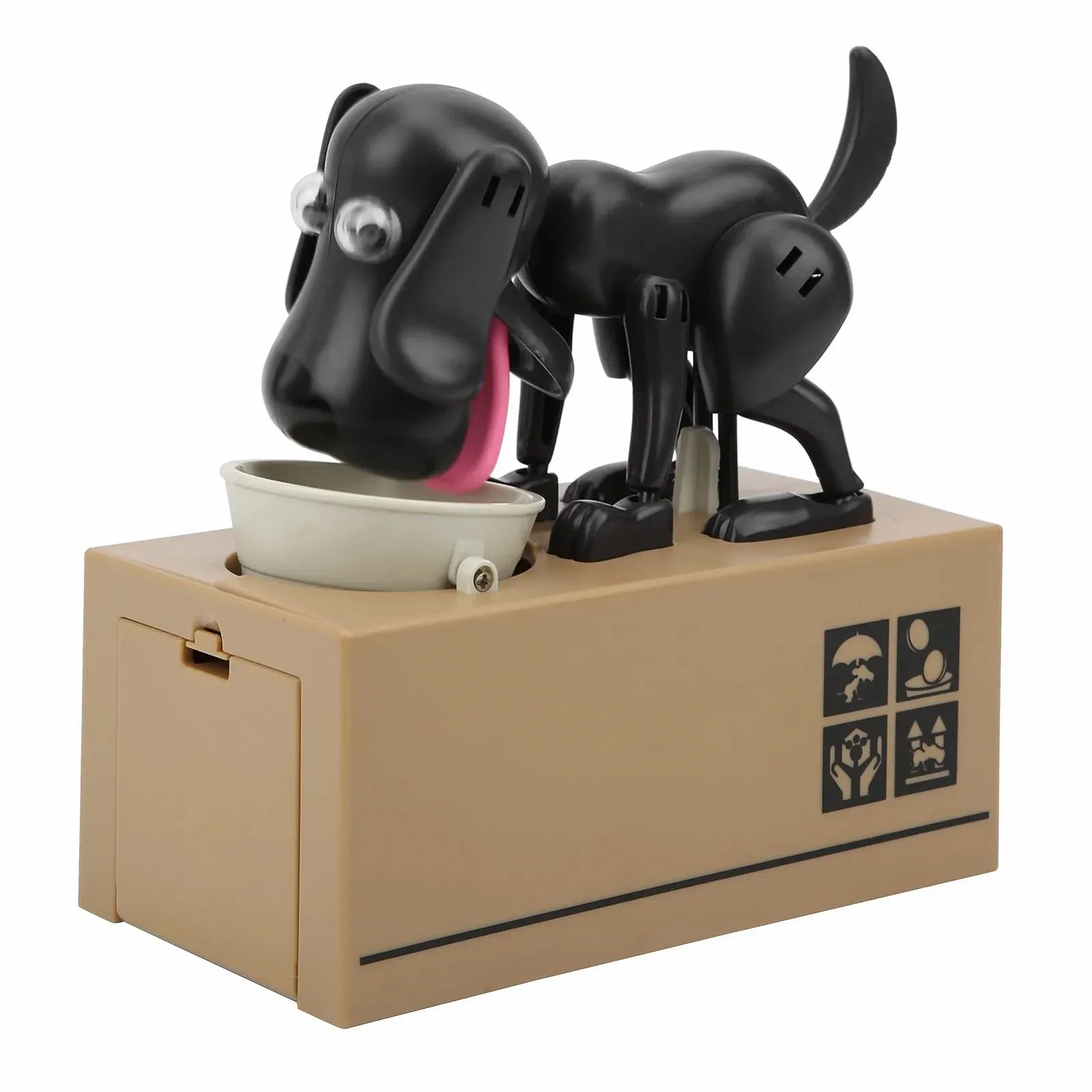 Електронна скарбничка-робот Robot Dog Bank Black, фото №3
