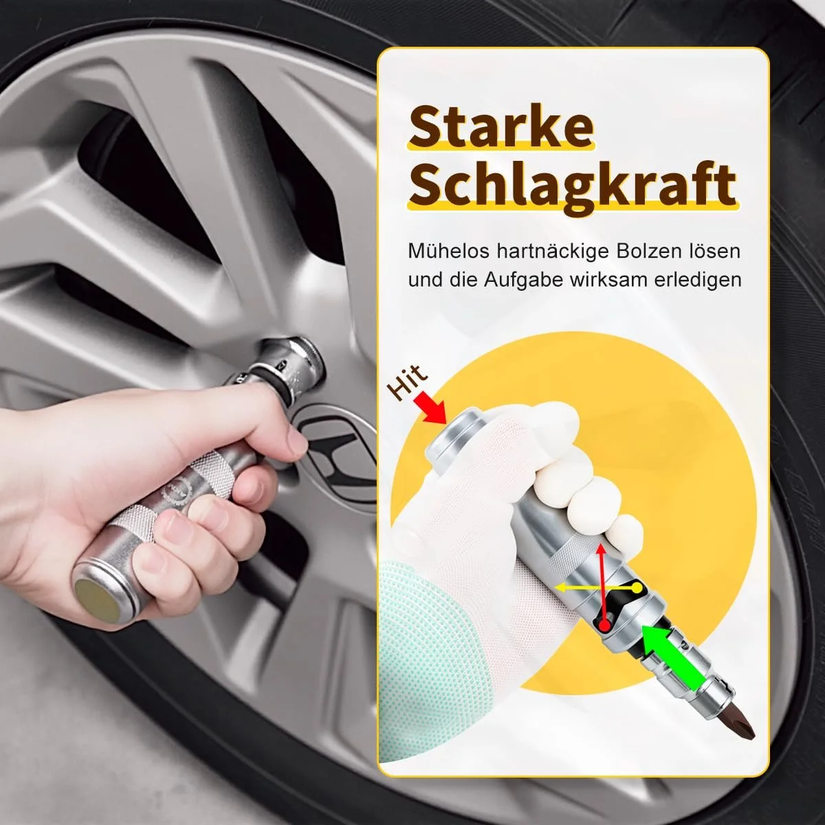 Набір ударних викруток з екстракторами AKM 3/8" 21 одиниця S2 сталь, фото №3
