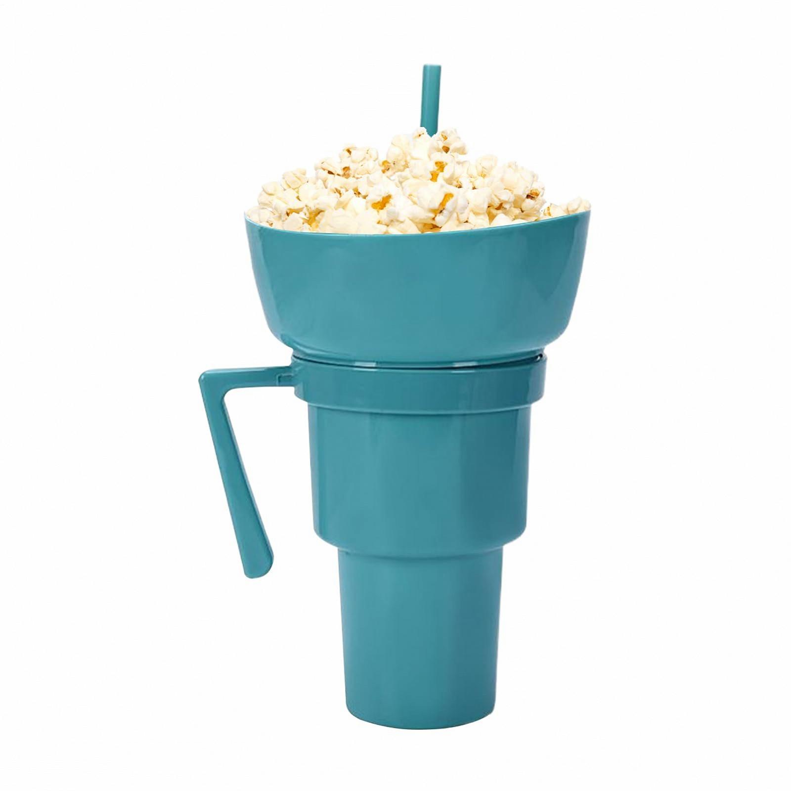 Кухоль-непроливайка з соломинкою Popcorn, контейнер для попкорну з ручкою, фото №6