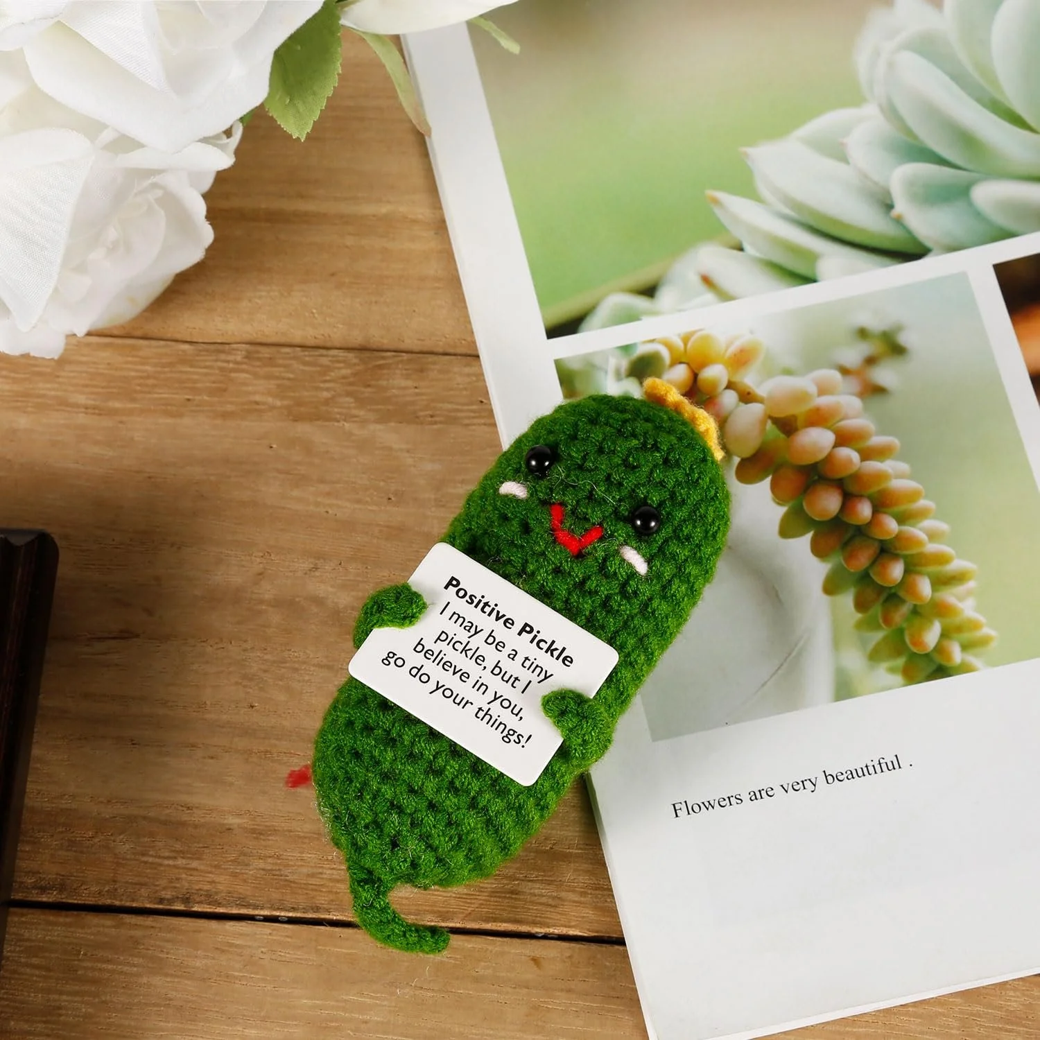 Игрушка NQEUEPN Positive Cucumber вязаный огурец 10,2 см зеленый, фото №4 Игрушка NQEUEPN Positive Cucumber вязаный огурец 10,2 см зеленый, фото №4