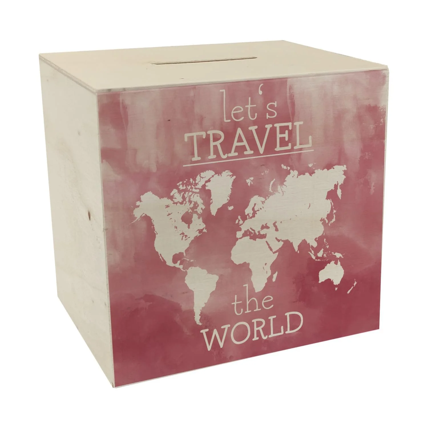 Скарбничка дерев'яна Let's Travel The World Карта світу, фото №1