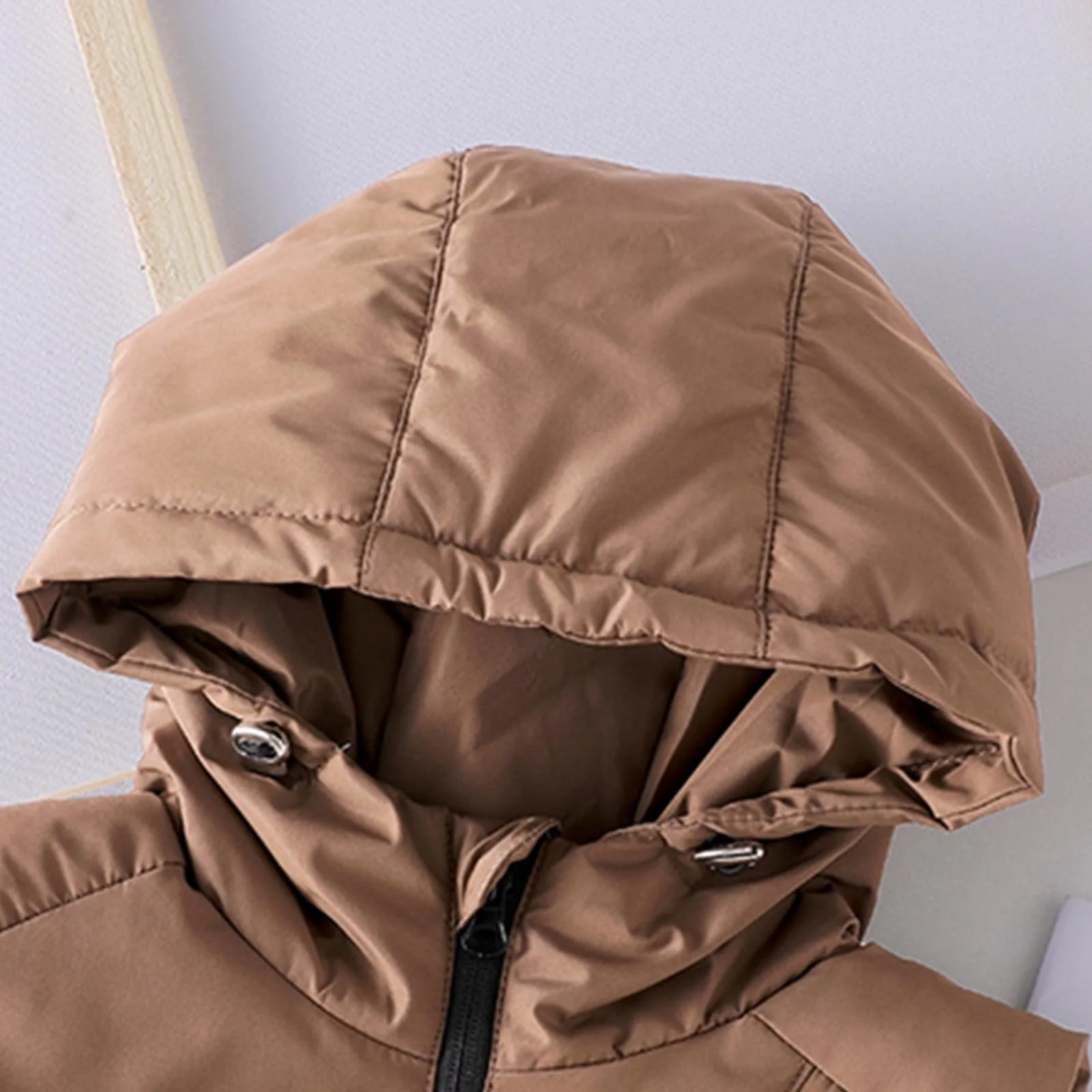 Детский жилет с капюшоном Generisch, теплый хлопковый стеганый жилет, мягкий, без рукавов, жилет для улицы в холодное время года, фото №7