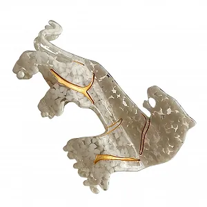 Заколка для волос с леопардовым принтом - Фото 1