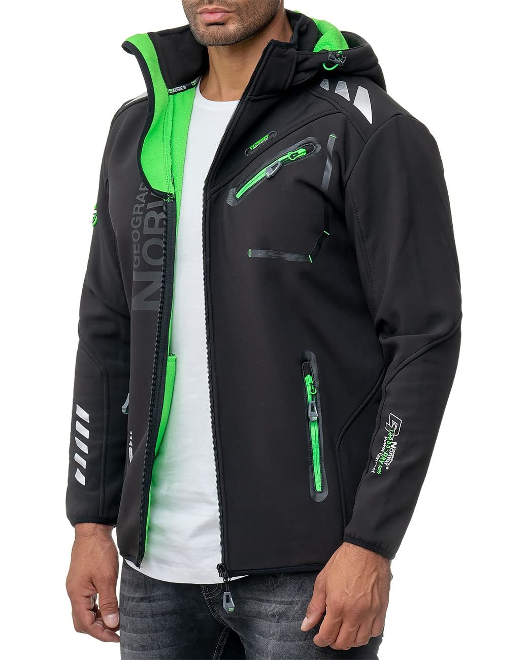 Куртка Geographical Norway Softshell Функциональная С капюшоном Ветрозащитная, фото №3