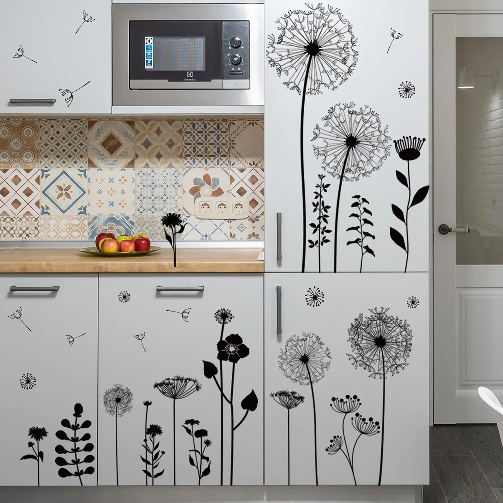 Наклейка на стіну Dandelions Кульбаби Чорний, фото №4