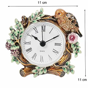 Настольные часы thewense Цветочные Декоративные Античное золото synthetic.ua - Фото 1