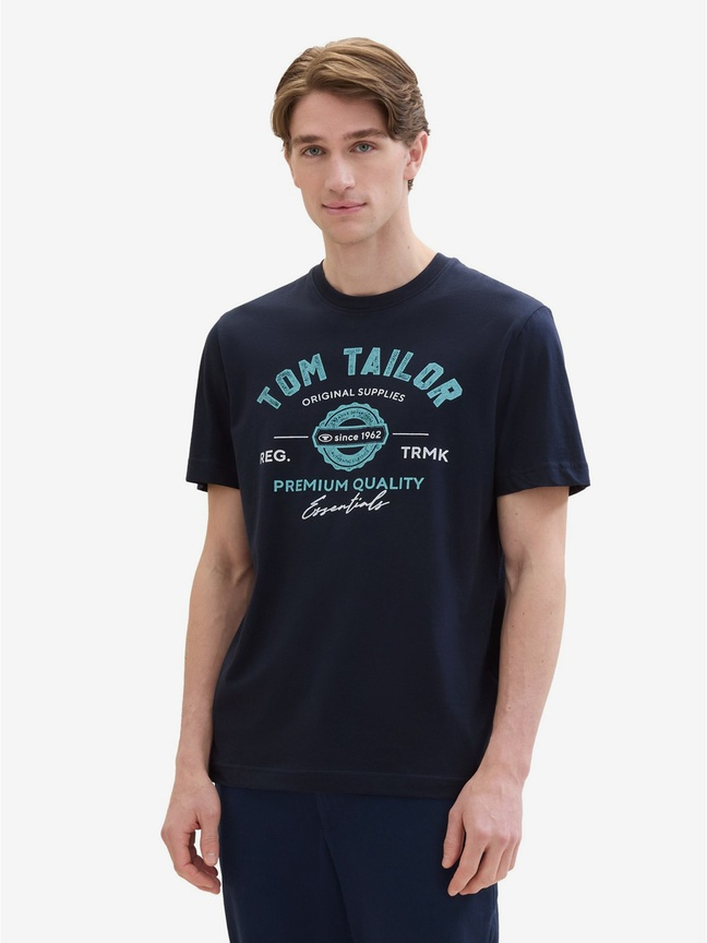 Футболка Tom Tailor LOGO TEE MEN'S 1037735-10302 Темно-синий 2XL, фото №1