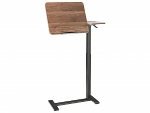 Столик для ноутбука Beliani Schola Регулируемый по высоте 70 x 40 см Эффект дерева Коричневый / Черный - Фото 1